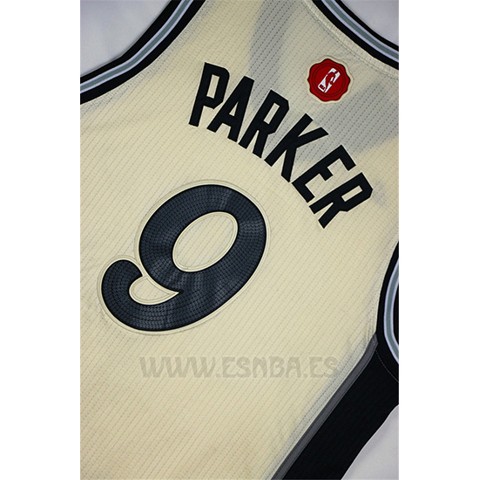 Camiseta Navidad San Antonio Spurs Tony Parker #9 2015 Blanco